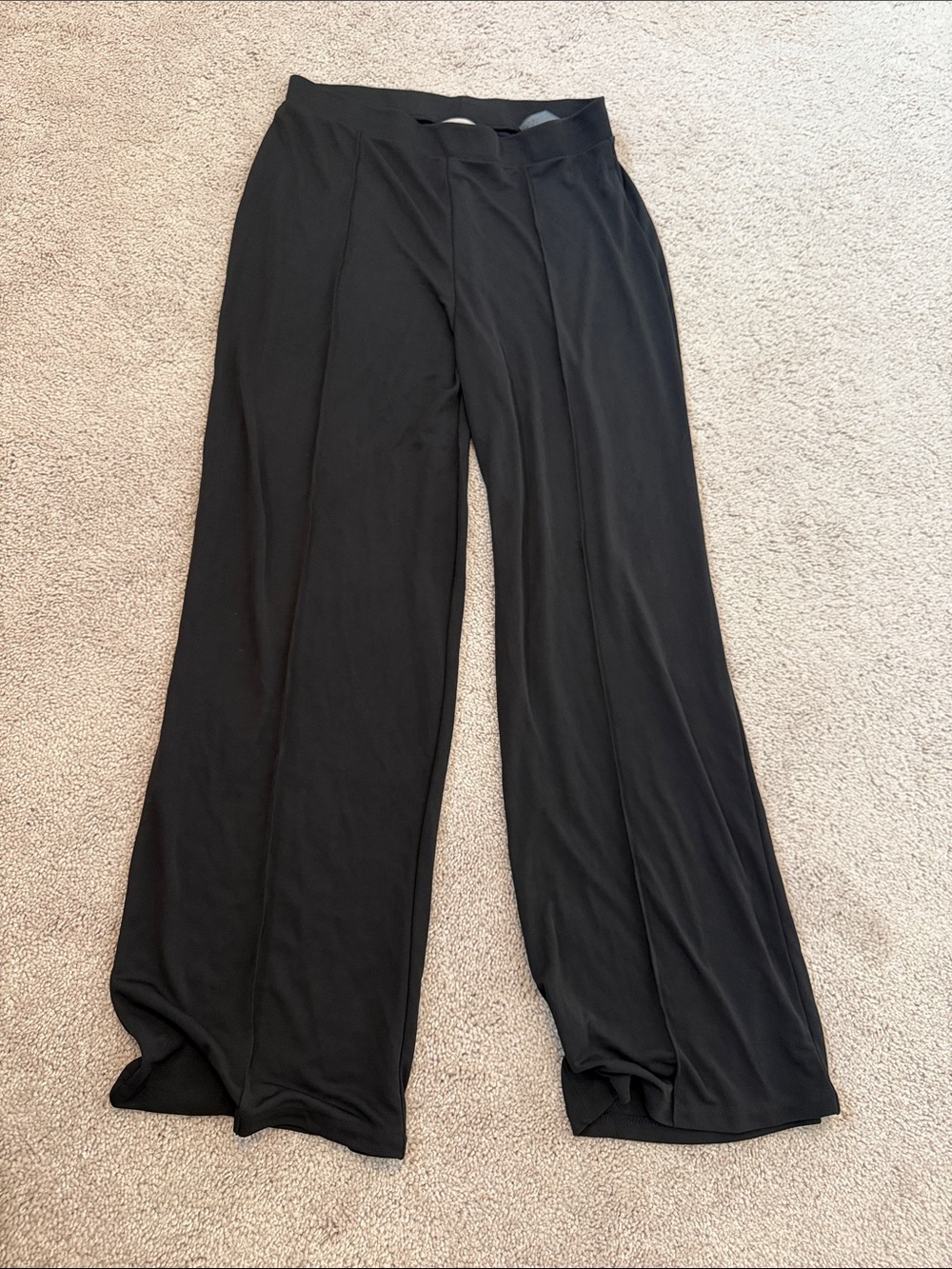 H&M Black Wide-Leg Pull-On Trousers